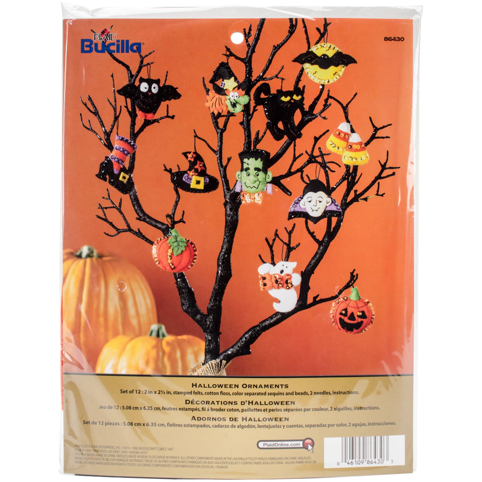 Bucilla Halloween Felt Ornaments Kit